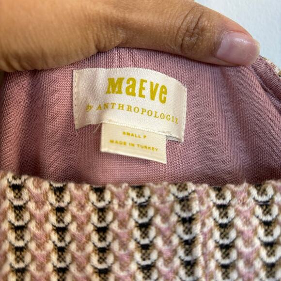 Anthropologie Maeve Jacquard Mini Dress size Small Fit and Flare Pastel Spring - Picture 8 of 16